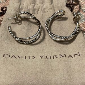 David Yurman Crossover collection crossover earrings with bag